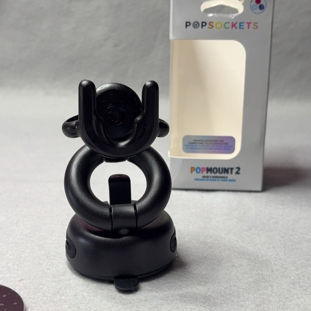 PopSockets PopMount 2 Car Mount Dashboard Windshield Rotating Adjustable Black